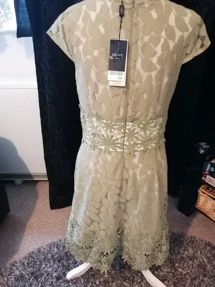Next Womens dress 12  occasion dress Fully Lined Intricate Lace detail new - Picture 7 of 12
